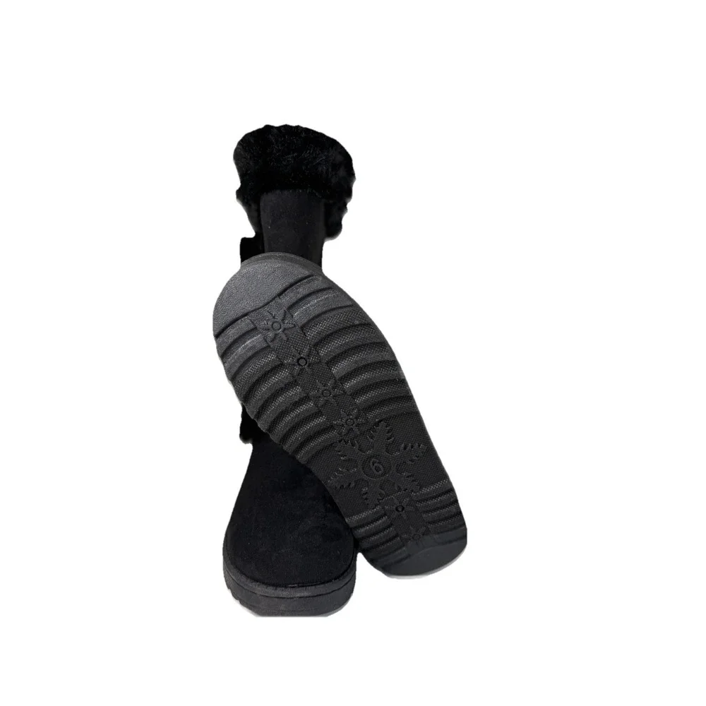 White Mountain Faux Fur Black Women's Size 6 No Box‎
